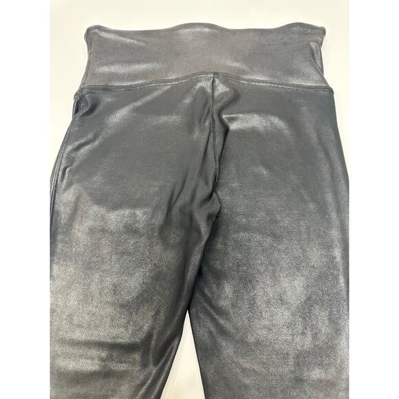 Spanx Faux Leather Leggings Black High Rise M Petite - Picture 6 of 8